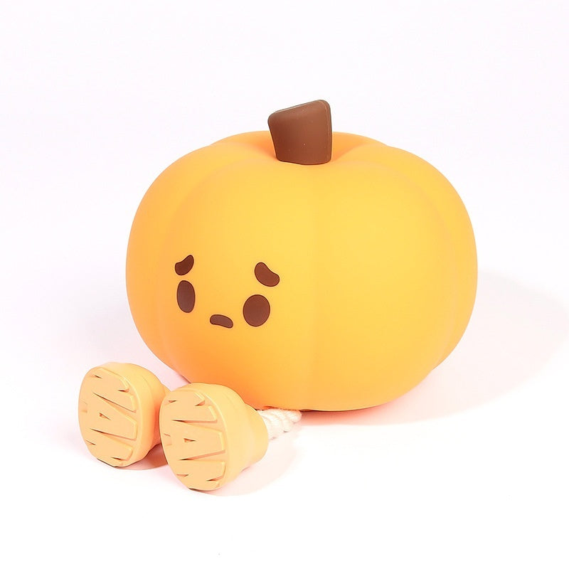 Cute Pumpkin Lamp – Small Silicone Night Light for Halloween & Everyday Ambiance