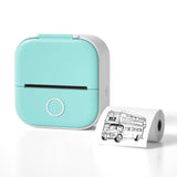 Sticker Printer - Print Pod Mini Thermal Printer T02 Sticker Maker Machine Portable Bluetooth Pocket Printer Phone Receipt Printers for Anatomy Flashcards, Journal, Notes, Kids, Green