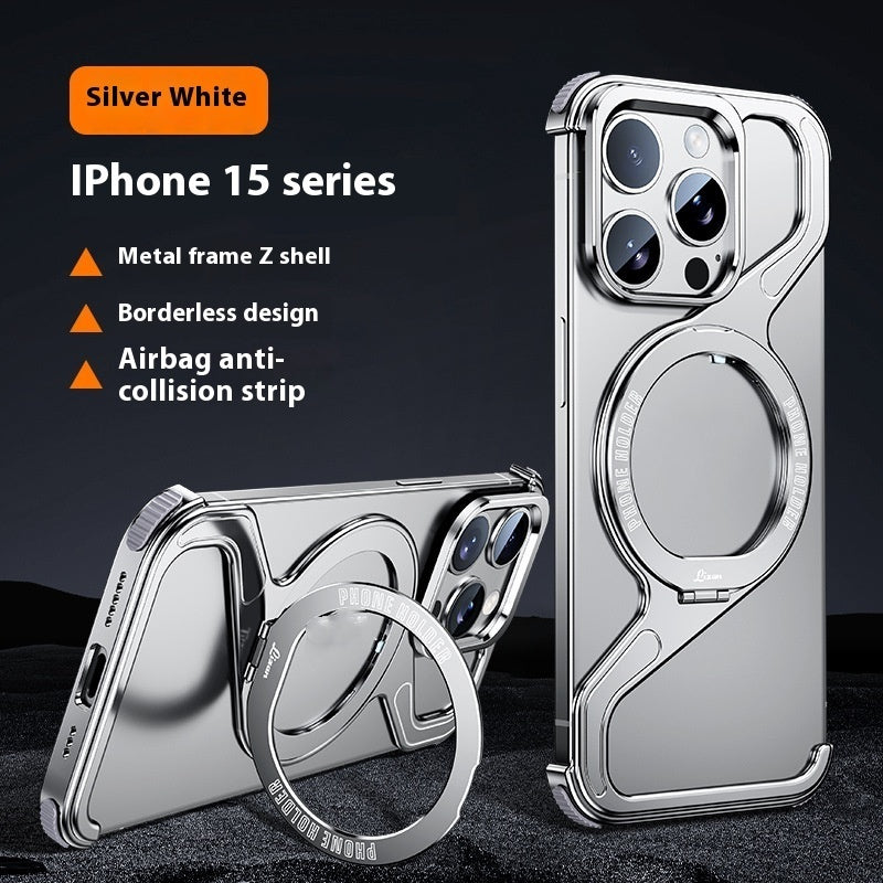 Z-type Metal Bracket Magnetic Phone Case